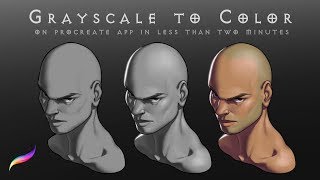 Grayscale to Color in less than two minutes - Procreate Tutorial