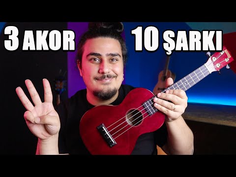 3 Kolay Akor, 10 Şarkı (Kolay Ukulele Şarkıları) Ukulele Dersleri 1