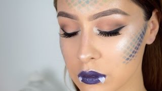 Evil Mermaid Sea Creature Makeup ♡ Siren Halloween Tutorial