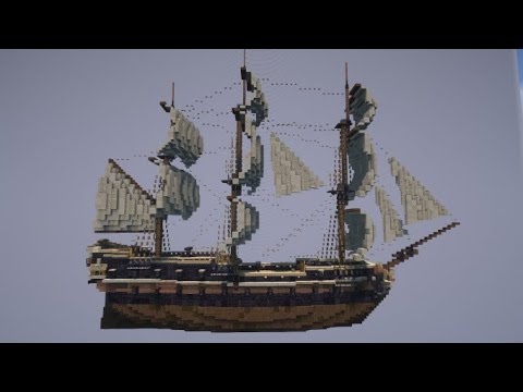 Minecraft 38-gun Fifth-rate Frigate (With download)