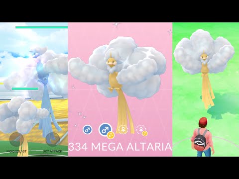 New ✨SHINY✨ Mega Altaria Evolution! Mega Altra Raid In Pokémon Go!!