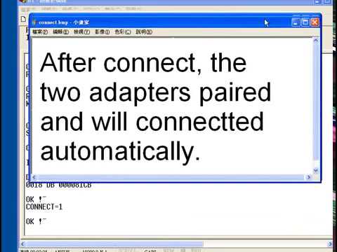 Bluetooth RS 232 adapter configuration via hyper terminal