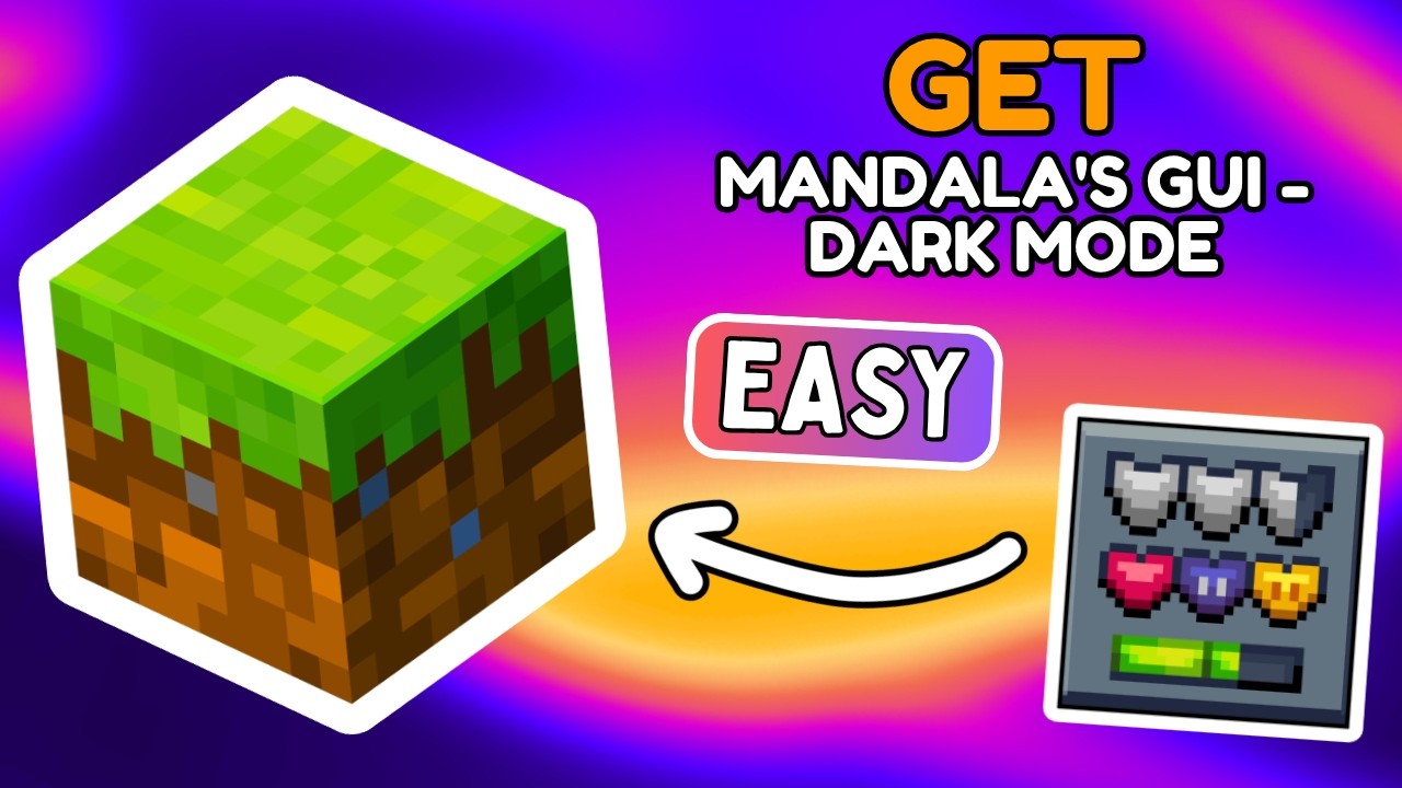 How To Download Mandala's GUI - Dark mode For Minecraft Java 26.1.2 | Minecraft Resource Pack