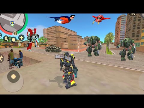 Rope Hero: Vice Town (Transformer Fight Car Robot) Robot Truck vs Car Robots - Android Gameplay HD