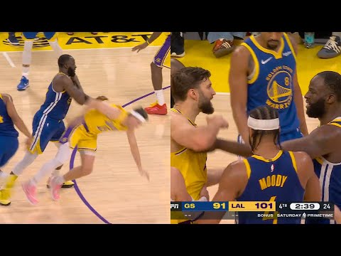 Draymond Green knocks Austin Reaves to ground and gets into it with Kleber