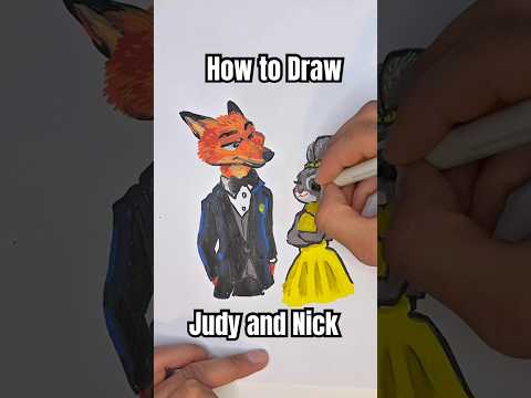 Judy and Nick- Zootopia 2 🦊❤️🐰 #art #draw #drawing #zootopia #zootopia2 #sketch
