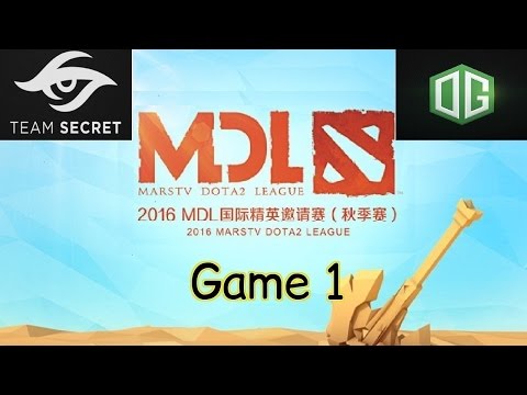 Secret vs OG - Game 1 - MDL 2016 Autumn - Highlights [ Playoffs ]