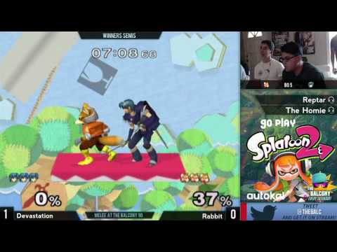 Melee @ the Balcony 90 - Winners Semis feat. Devastation (Marth) VS Rabbit (Fox)