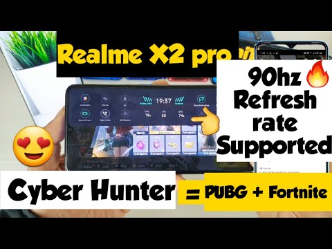 Realme x2 pro cyber hunter 90hz refresh rate gameplay