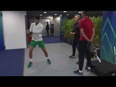 Novak Djokovic Tennis Warm-Up with Resistance Band | Shanghai Masters 2024