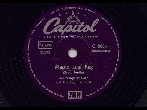 Joe 'Fingers' Carr 'Maple Leaf Rag' 1953 78 rpm
