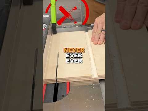 NEVER do this at the Table Saw #woodworkingtools