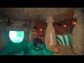 How To Build The Survival Temple Secret Underground House Water Slide To Swimming Pool