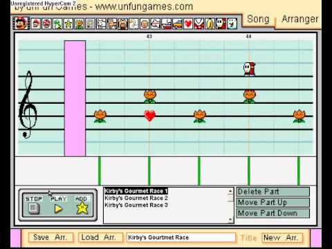Kirby's gourmet race - Mario Paint