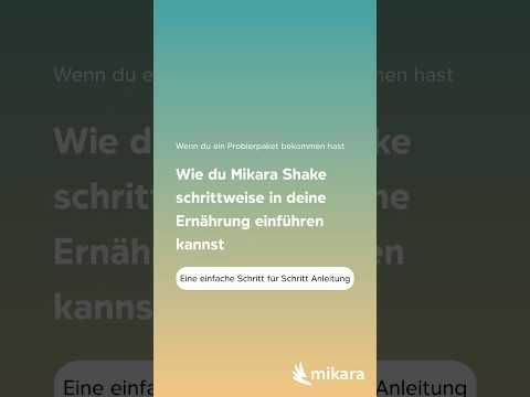 Schrittweise Einführung Mikara Shake - Probierpaket