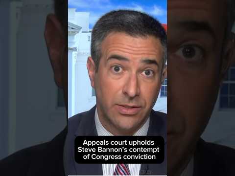 Appeals court upholds Steve Bannon's contempt of Congress conviction