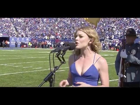 Ruby Lewis Sings Our National Anthem at NY Giants Game