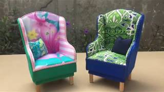 DIY Barbie Armchair || Cara Membuat Kursi Barbie