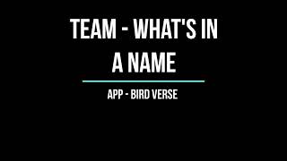 Bird Verse - Bird Song Identifier by team What's in a Name
