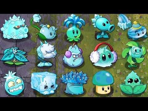 All ICE Plants Max Level Power-Up! vs All Zombies 2 in Plants vs. Zombies 2 (PVZ2 Version 8.9.1)