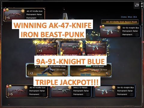 Winning AK-47-Knife-Iron Beast-Punk & 9A-91-Knight Blue in CrossFire Philippines August 2020