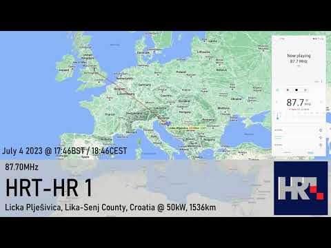[Sporadic-E FM DX] 87.70MHz HRT-HR 1 in Croatia from the UK