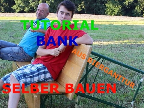 Tutorial Bank aus einer Biergarnitur bauen (Lifehack)