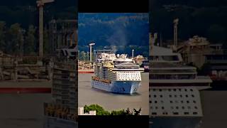 Ultra Large Cruise Ship: Ovation of the Seas in Vancouver Harbour! Vancouver Cruise Terminal Arrival