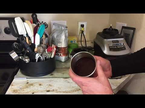 Making Starbucks coffee at home in a percolator with...