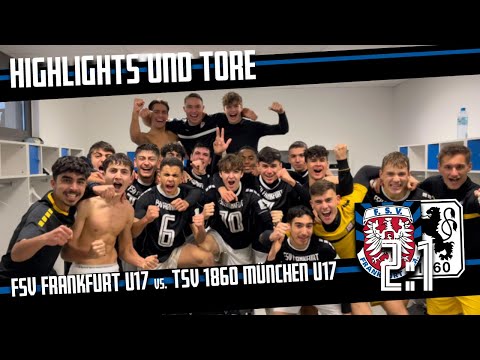 Highlights & Tore | FSV Frankfurt U17 2:1 TSV 1860 München U17 |  B-Junioren Bundesliga 21/22
