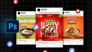 Food poster design || social media post design || PHOTOSHOP TUTORIAL