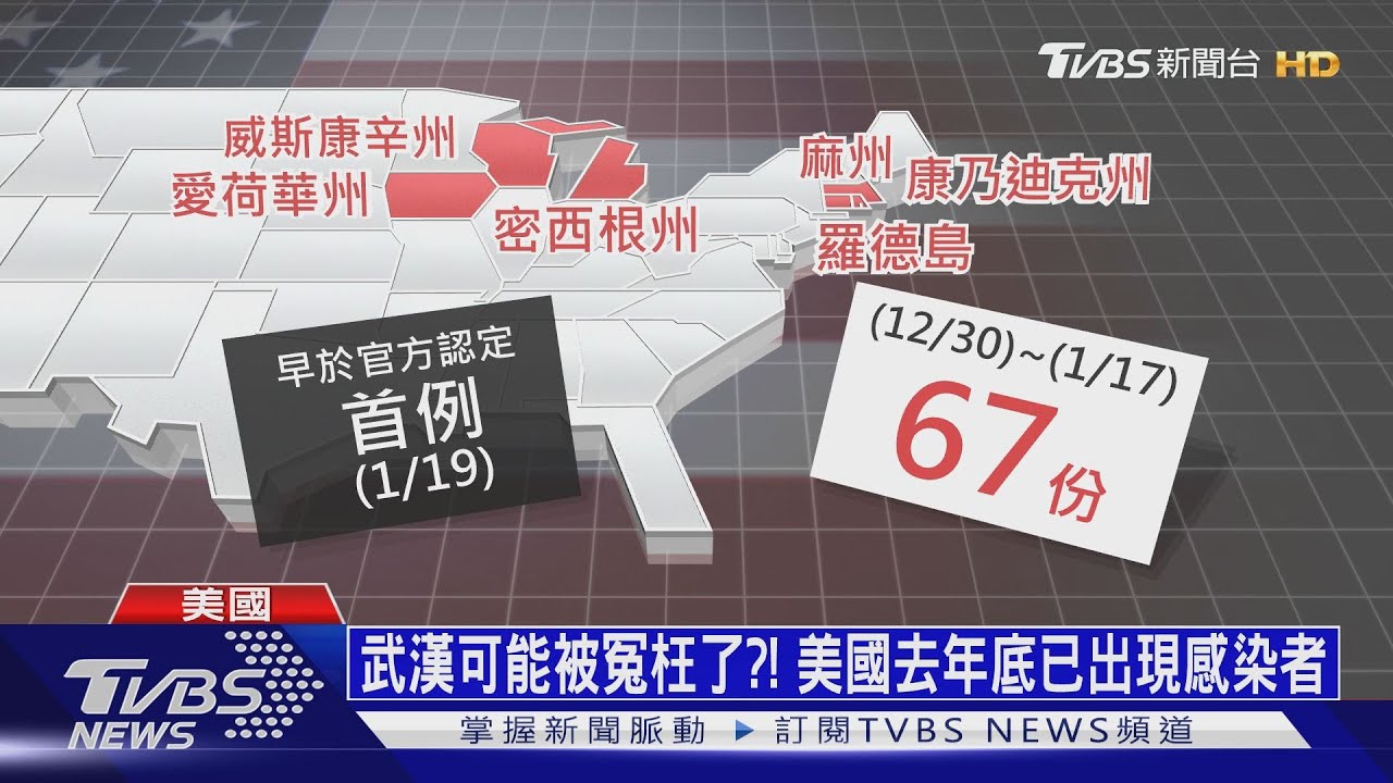 武漢可能被冤枉了？！　美國去年底已出現感染者