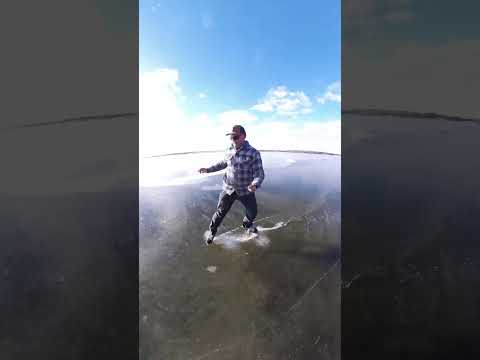 Early ice skating #SaskLakes #Skating
