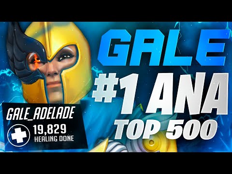 GALE RANK 10 ANA GOD! 20K HEALING DONE!  OVERWATCH 2 TOP 500 SEASON 2