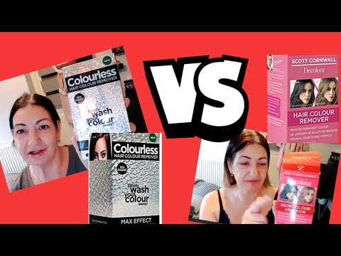 COLOURLESS HAIR COLOUR REMOVER MAX VS SCOTT CORNWALL DE-COLOUR SUPER STRENGTH DID THEY WORK