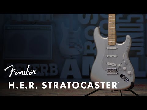 Fender H.E.R. Signature Stratocaster Electric Guitar, Maple FB, Chrome Glow image 4