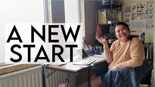 NEW STUDIO TOUR 🏠 Setting up a creative space at home! | STUDIO VLOG