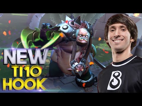Dendi Pudge with EPIC NEW TI10 IMMORTAL Hook - 7.27 Patch Dota 2