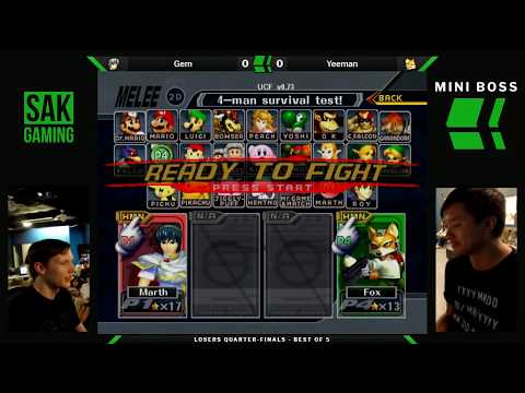 Mini Boss 3 Losers Quarters - Gem (Marth) vs Yeeman (Fox)