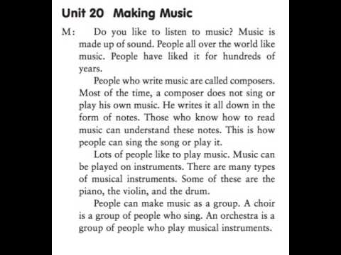 Level 1 – Unit 20 : Making Music
