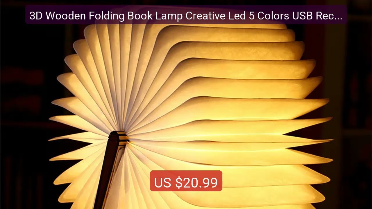 3D Wooden Folding Book Lamp Creative Led 5 Colors USB Recharg... — Amazing Value 2026 | Must Have!