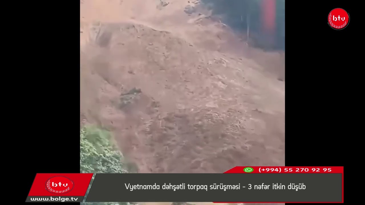 Vyetnamda dəhşətli torpaq sürüşməsi – 3 nəfər itkin düşüb