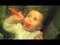 Abigail Eating On Her Own With A Spoon