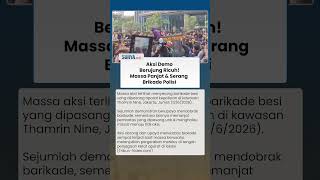 Detik-detik Aksi Demo di Kawasan Thamrin Ricuh, Massa Serang & Panjat Barikade Besi Aparat Polisi