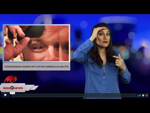 Congressman shows off Captain America glass eye (ASL - 3.10.19)