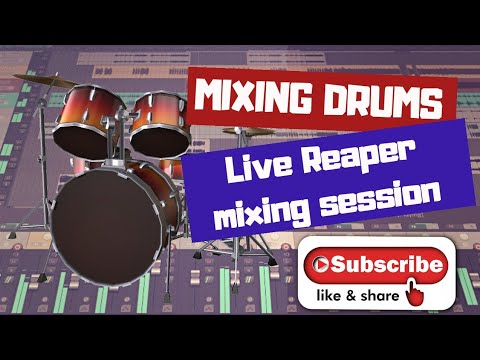 LIVE MIXING SESSION | Mixing drums with Behringer X-touch + Reaper Daw | Quick walktrough