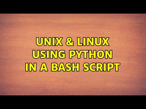 Unix Linux Using Python In A Bash Script 4 Solutions