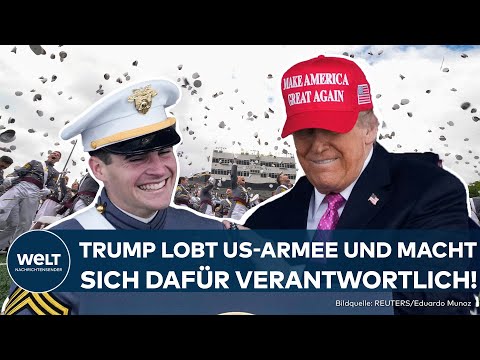 US-PRÄSIDENT TRUMP: "Größte und mächtigste Armee, der Welt“ Trump inszeniert sich vor US-Militär!