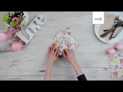 Servietten falten Seerose - Sovie HOME