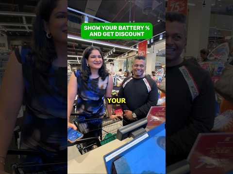 Show your mobile battery percentage and get discount 🎉#shorts #youtubeshorts